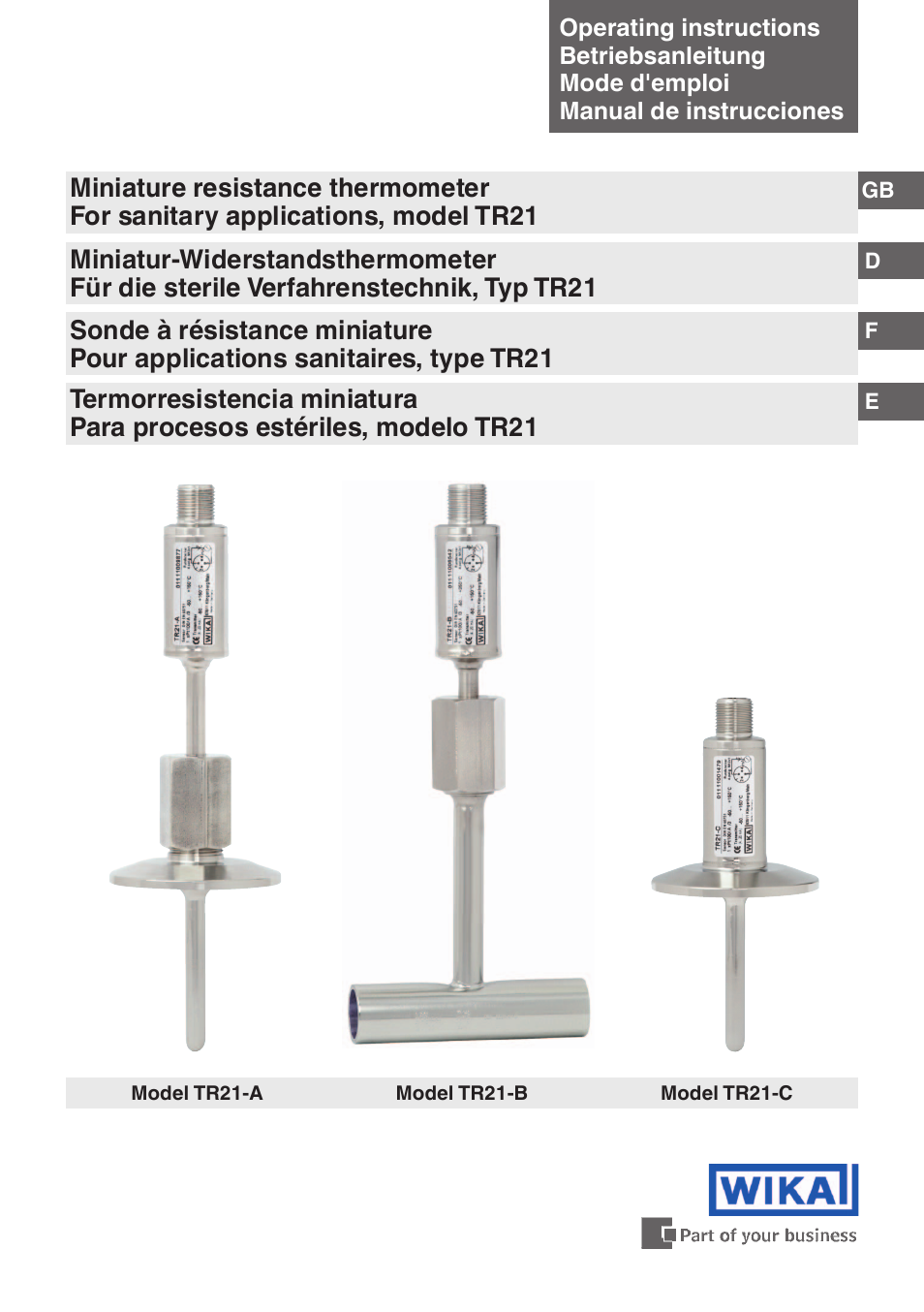 WIKA TR21-C User Manual | 76 pages