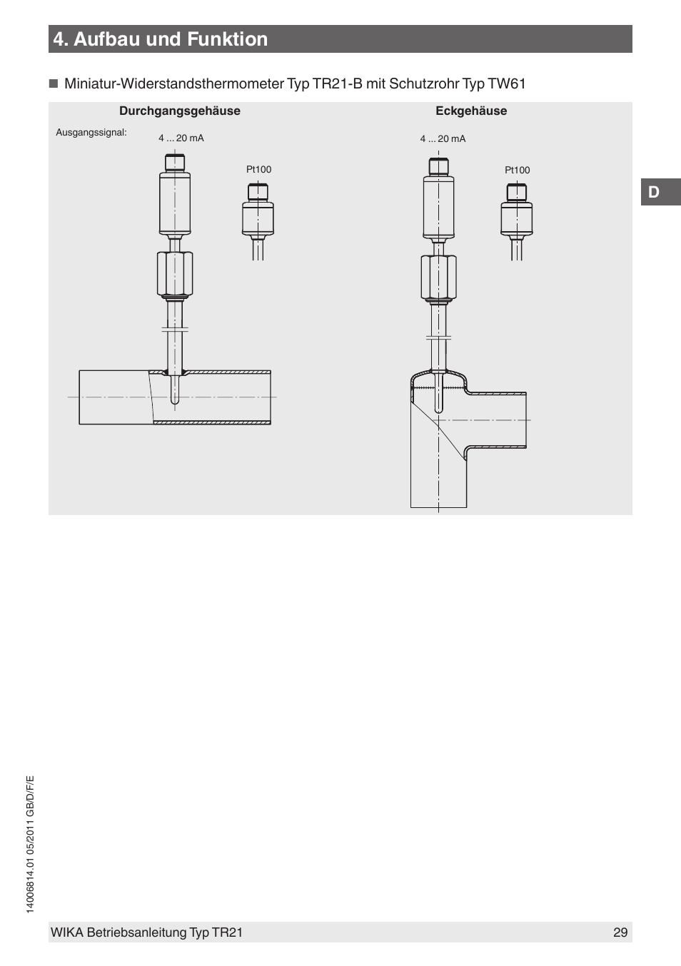 Aufbau und funktion | WIKA TR21-C User Manual | Page 29 / 76