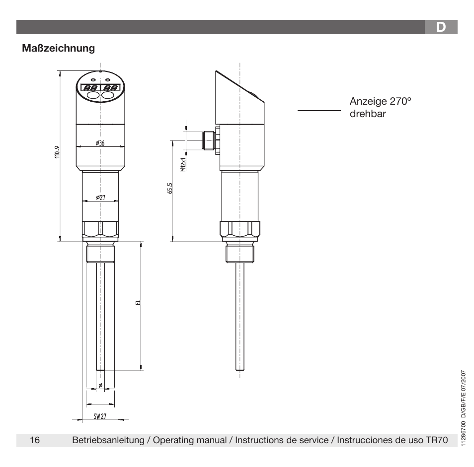 WIKA TR70 User Manual | Page 16 / 68