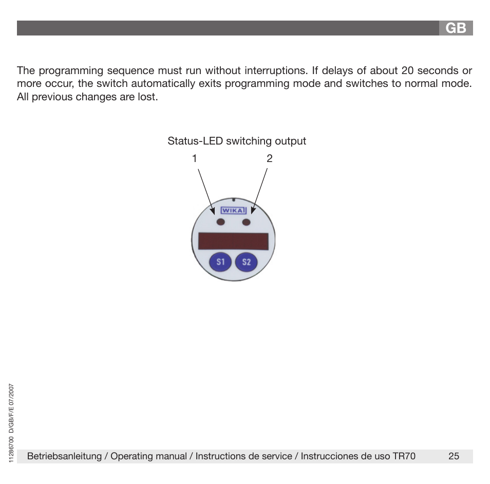 WIKA TR70 User Manual | Page 25 / 68