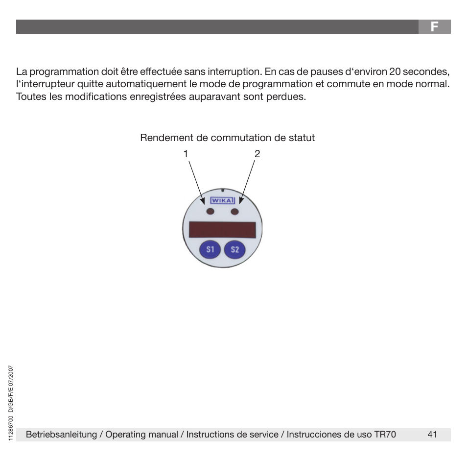 WIKA TR70 User Manual | Page 41 / 68