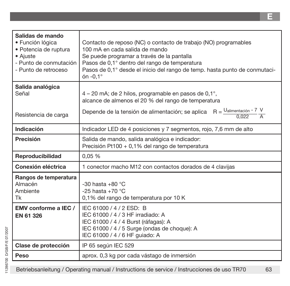 WIKA TR70 User Manual | Page 63 / 68