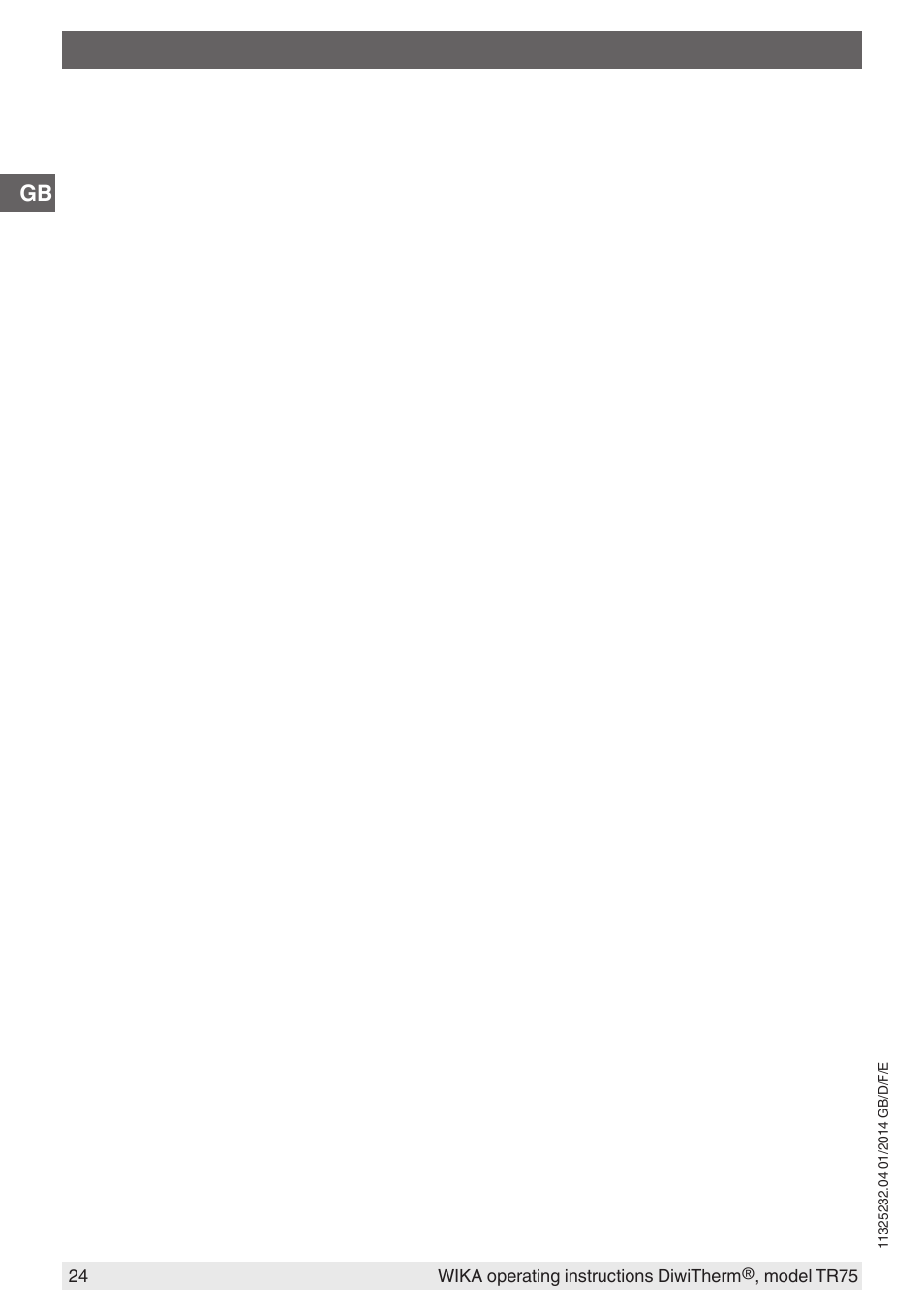 WIKA TR75 User Manual | Page 24 / 92