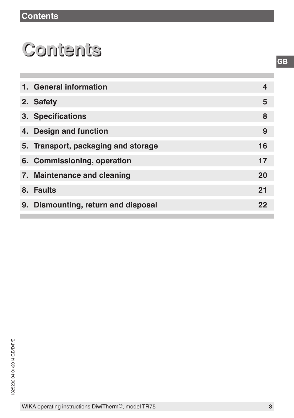 WIKA TR75 User Manual | Page 3 / 92