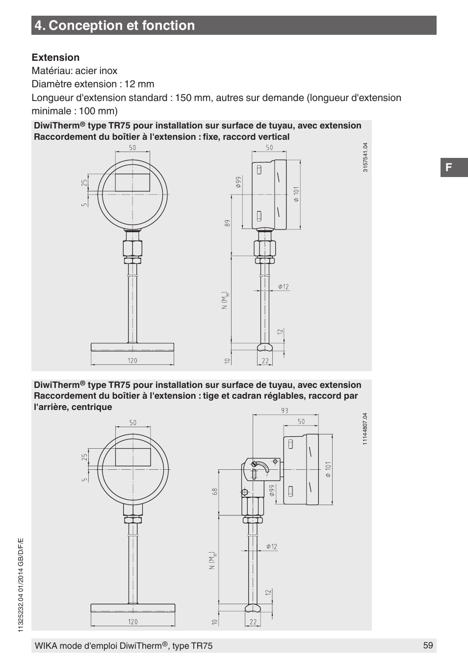 Conception et fonction | WIKA TR75 User Manual | Page 59 / 92