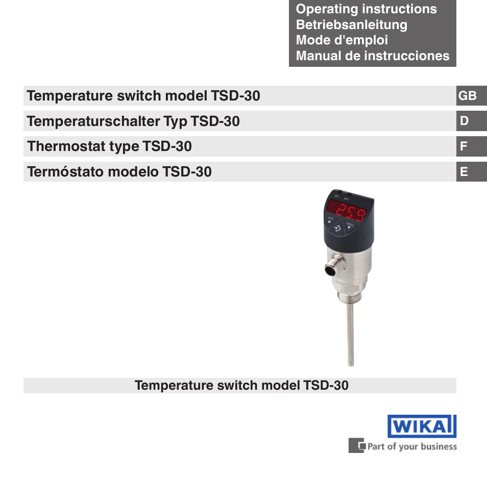 WIKA TSD-30 User Manual | 100 pages