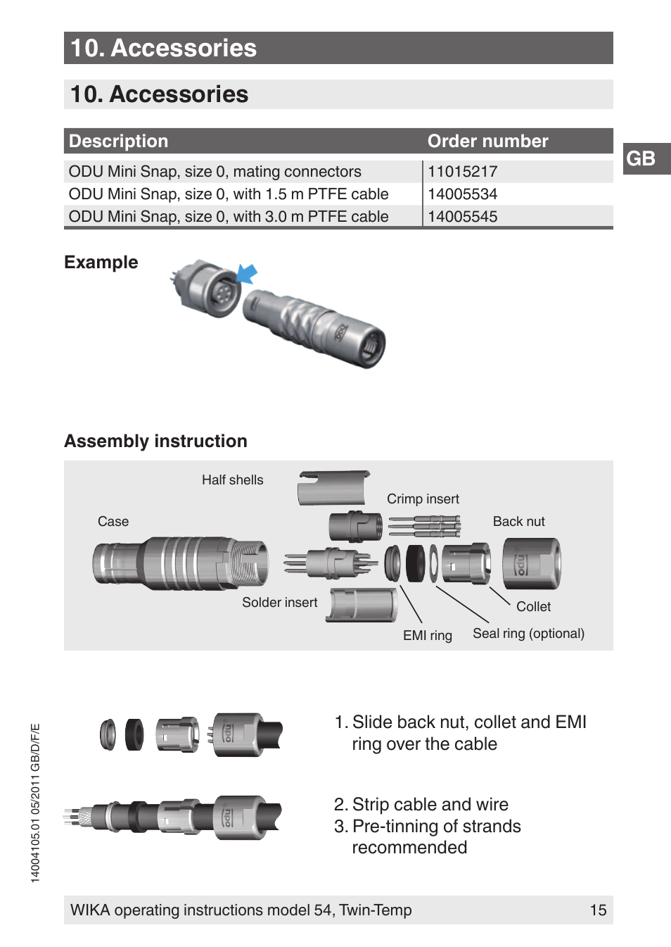 Accessories | WIKA 54_twintemp User Manual | Page 15 / 60