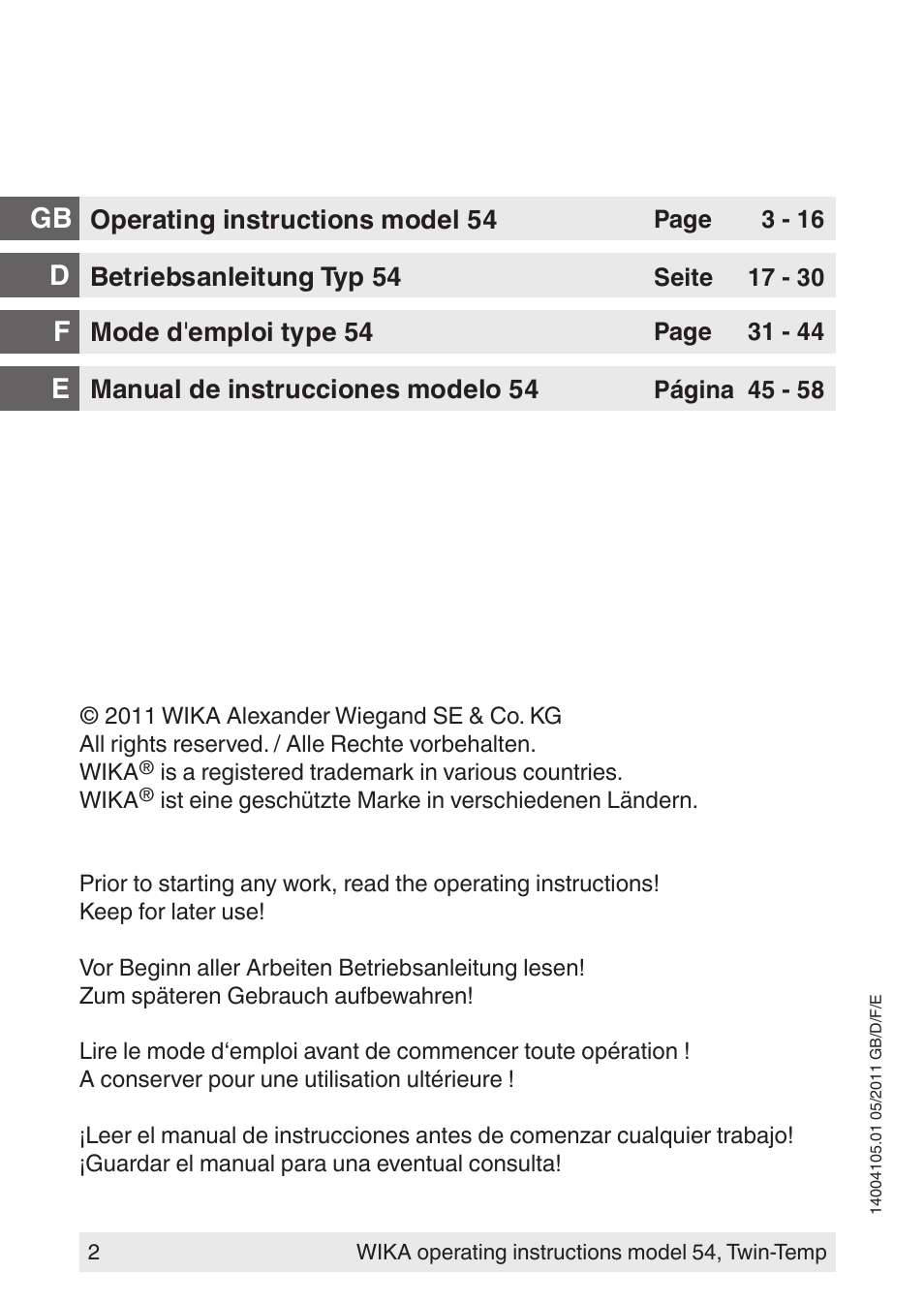 Dgb e f | WIKA 54_twintemp User Manual | Page 2 / 60