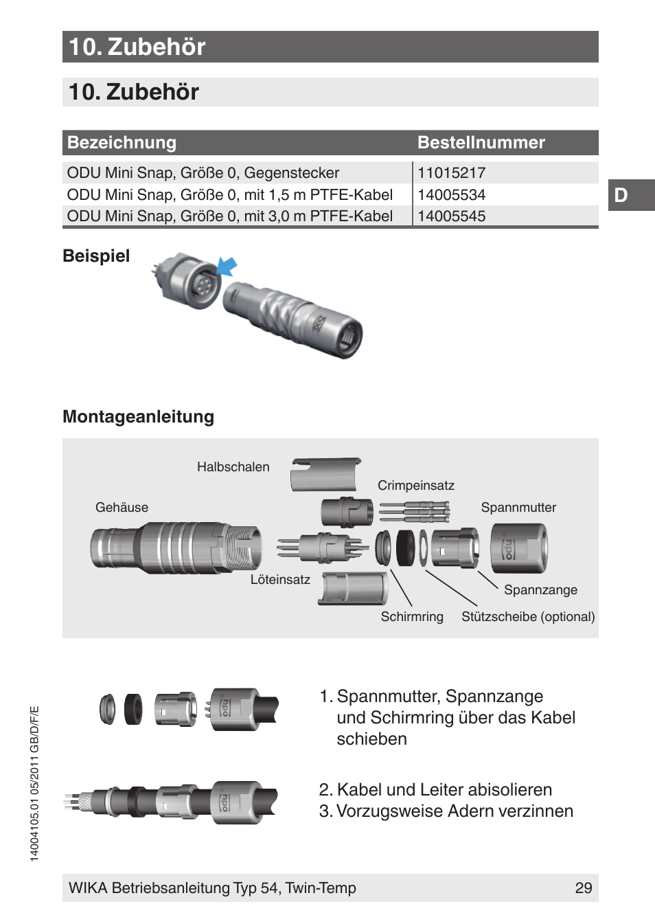 Zubehör | WIKA 54_twintemp User Manual | Page 29 / 60