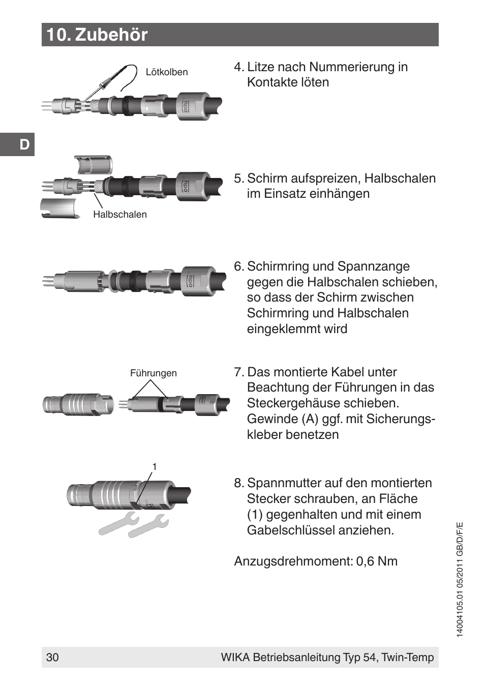 Zubehör | WIKA 54_twintemp User Manual | Page 30 / 60