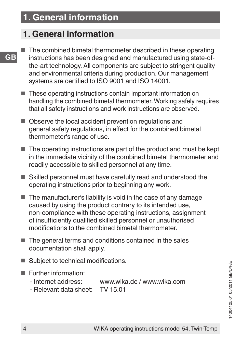 General information | WIKA 54_twintemp User Manual | Page 4 / 60