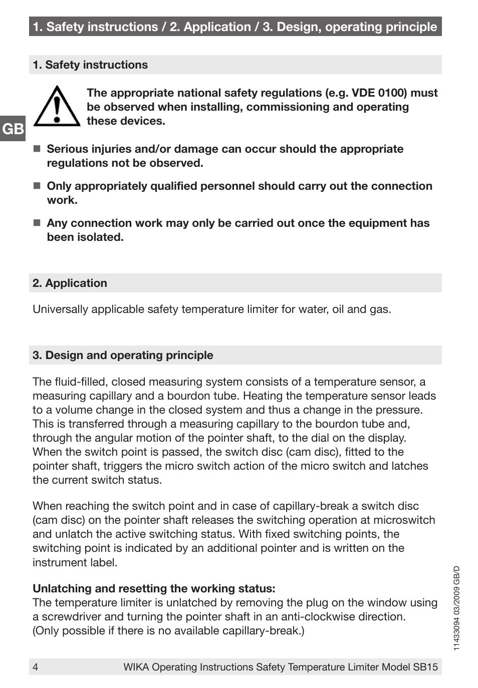 WIKA SB15 User Manual | Page 4 / 20