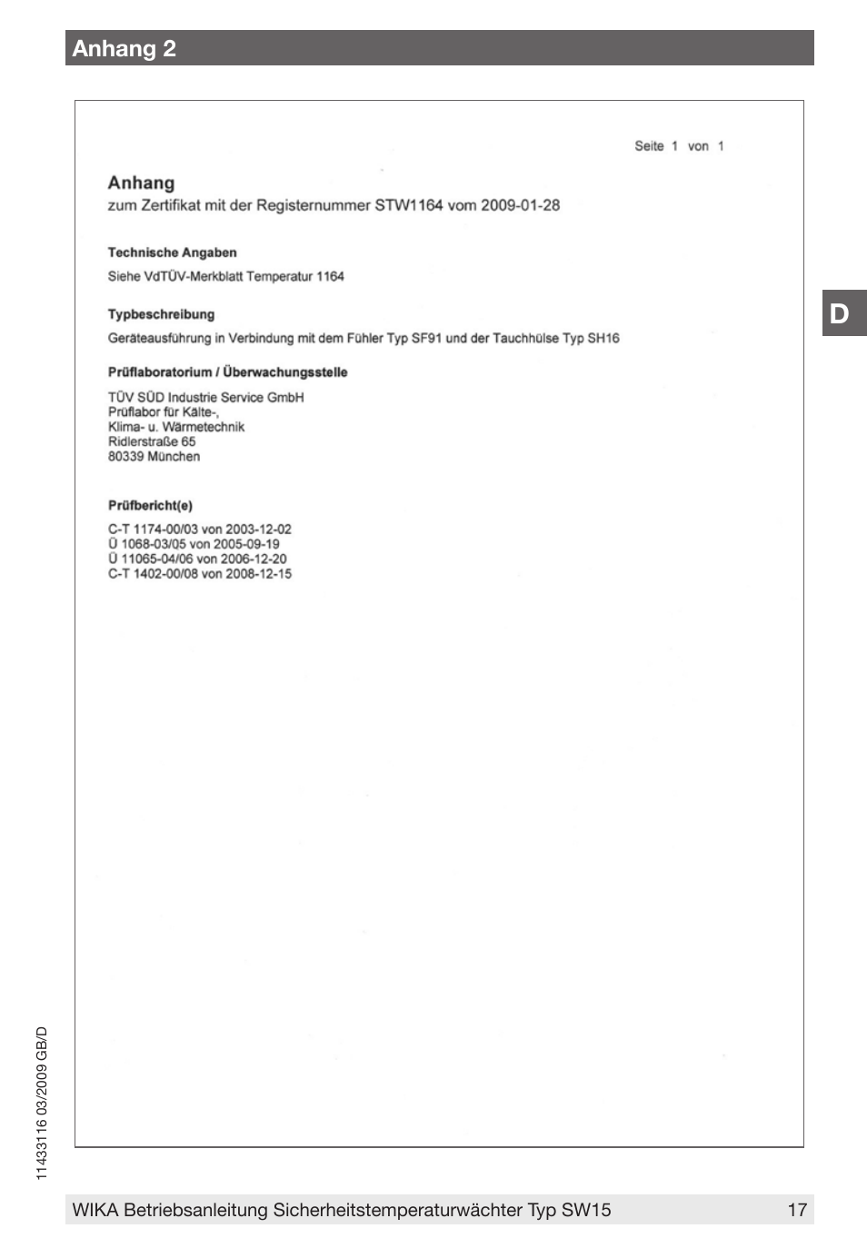 Anhang 2 | WIKA SW15 User Manual | Page 17 / 20