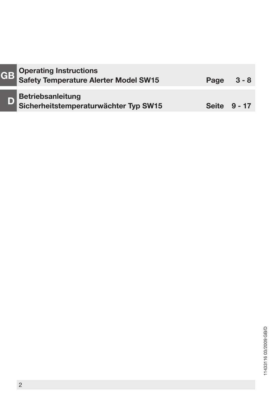 Gb d | WIKA SW15 User Manual | Page 2 / 20