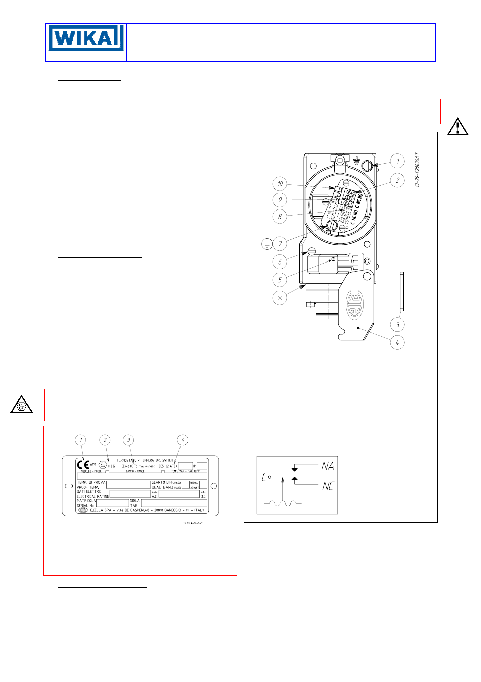 Instruction, Manual ni-491e | WIKA TCA User Manual | Page 2 / 6