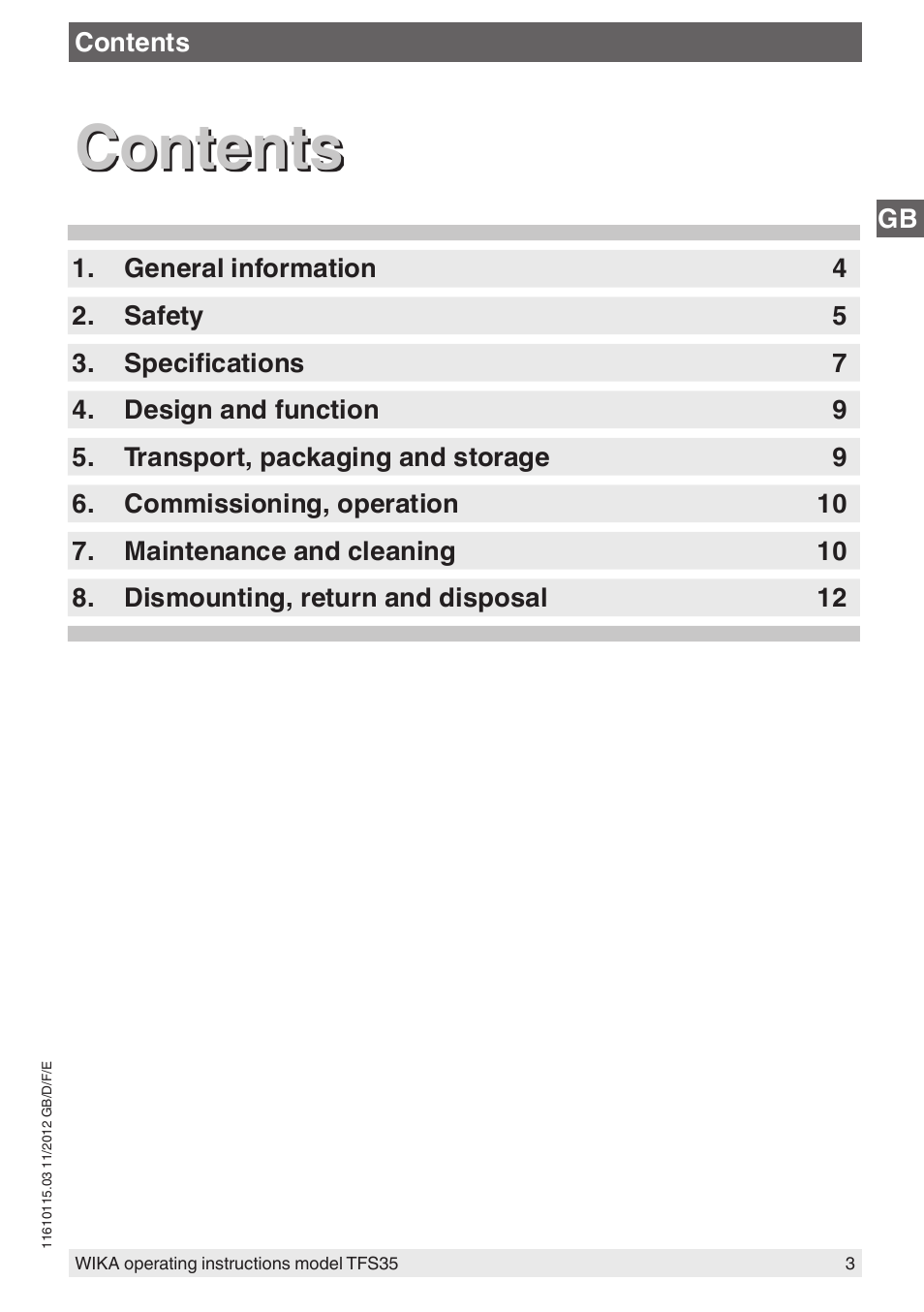 WIKA TFS35 User Manual | Page 3 / 52
