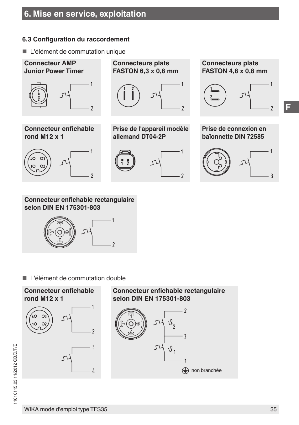 Mise en service, exploitation | WIKA TFS35 User Manual | Page 35 / 52