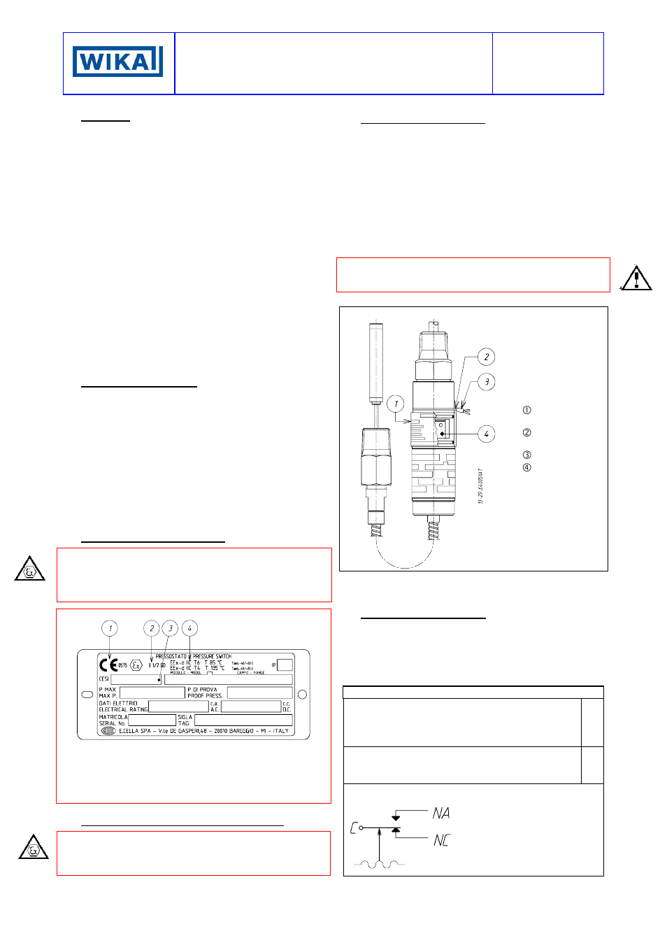 Instruction manual ni-492e | WIKA TXA User Manual | Page 2 / 6