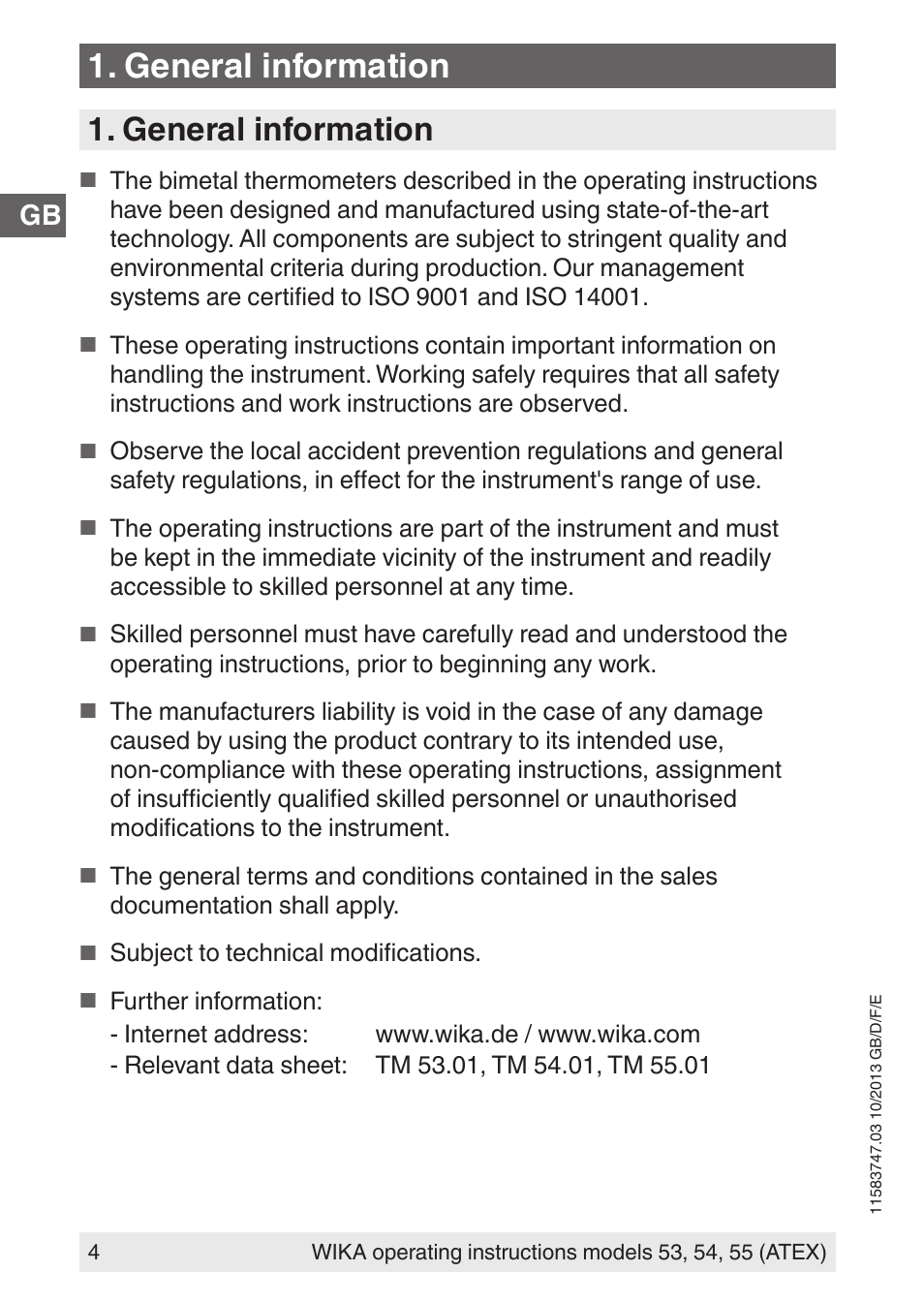 General information | WIKA 55 User Manual | Page 4 / 64