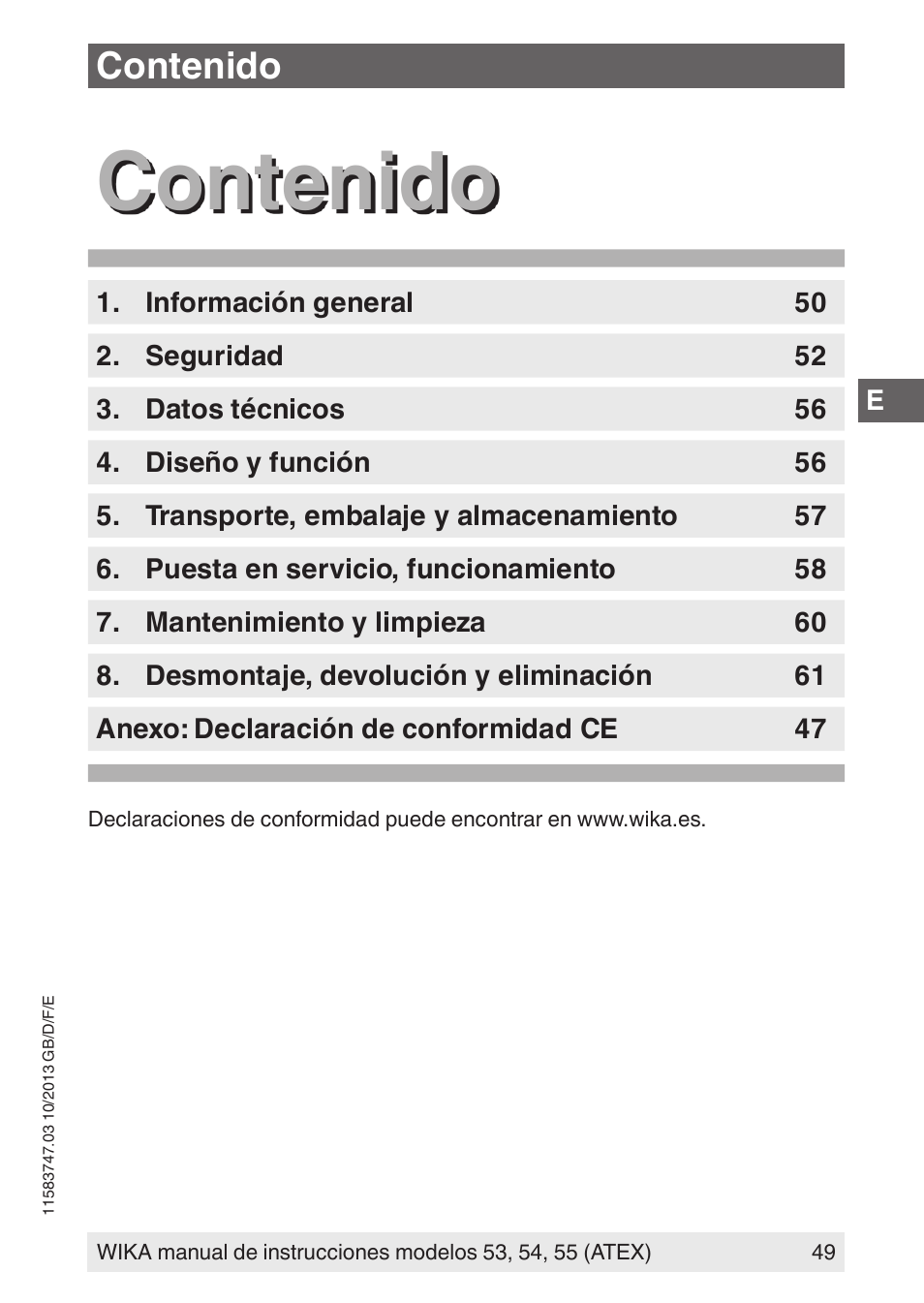 WIKA 55 User Manual | Page 49 / 64