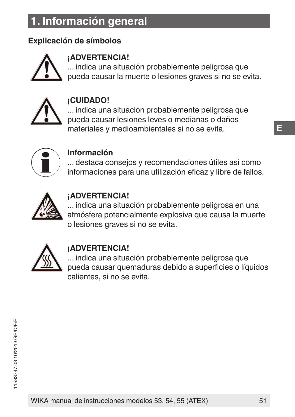 Información general | WIKA 55 User Manual | Page 51 / 64