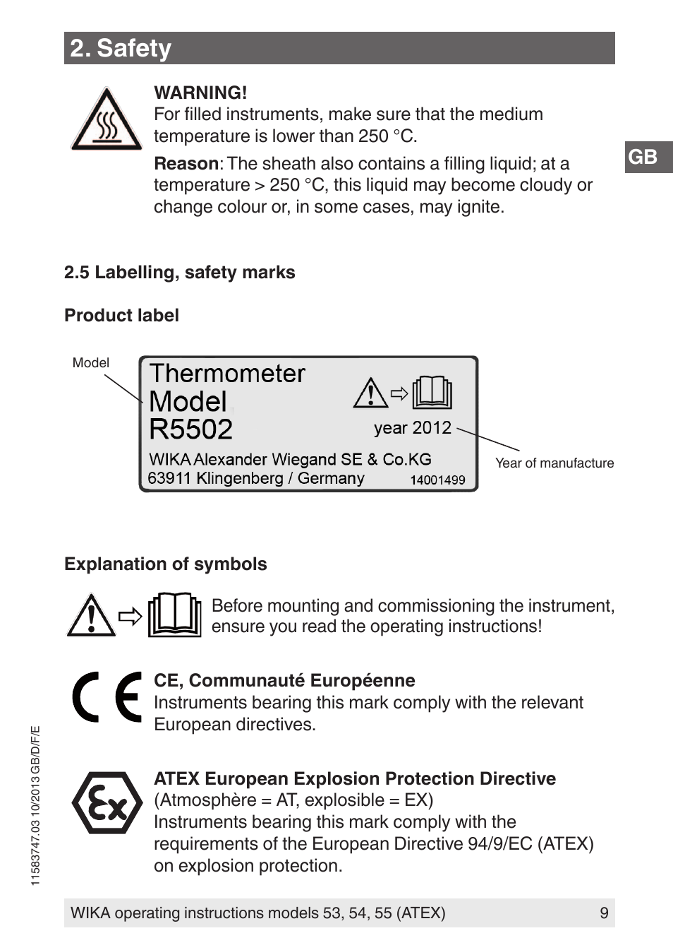 Safety | WIKA 55 User Manual | Page 9 / 64