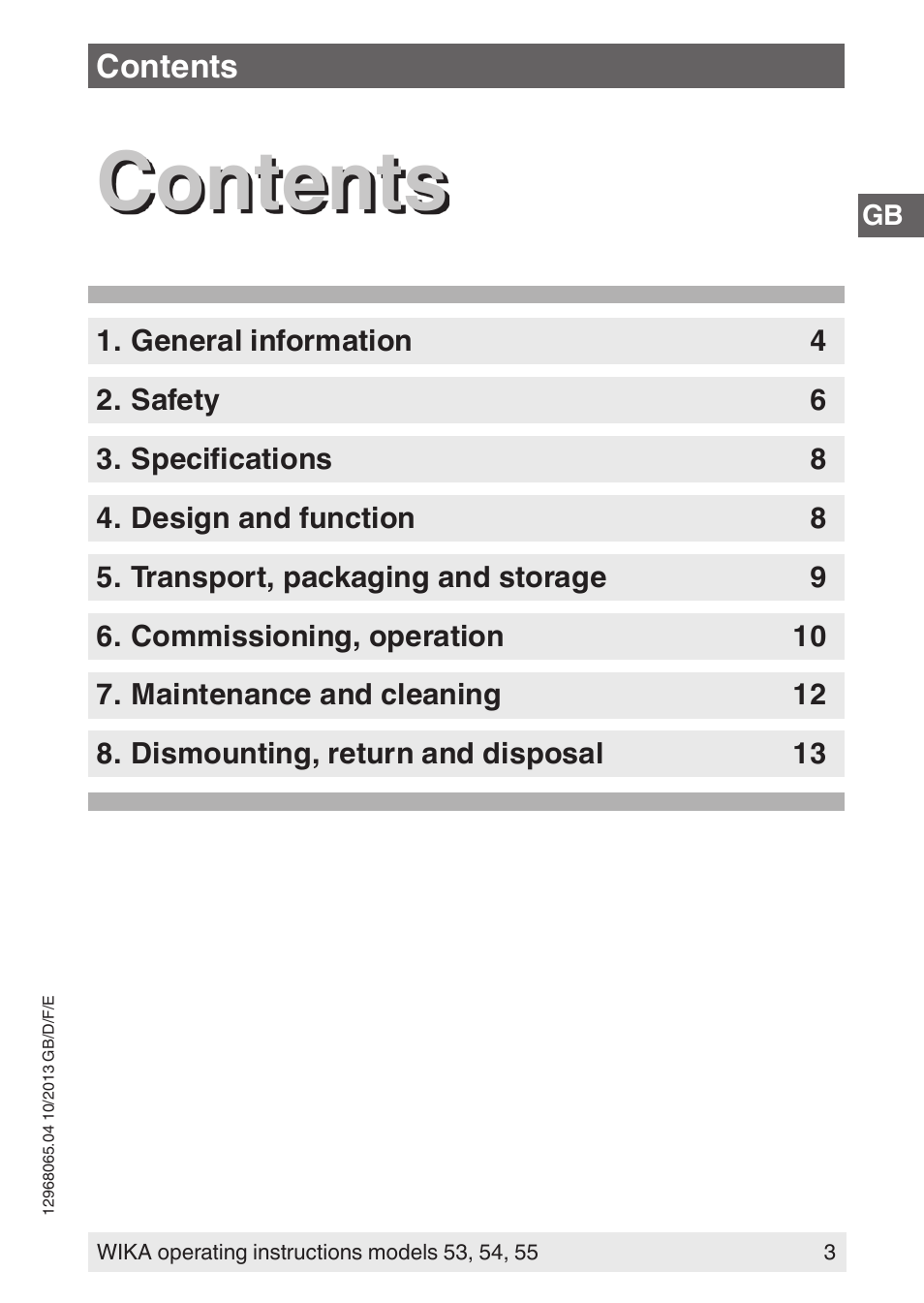WIKA 55 User Manual | Page 3 / 52