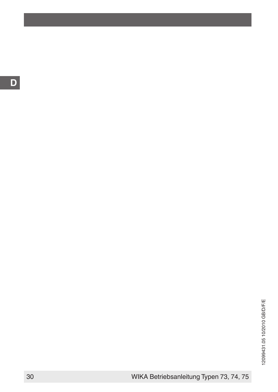 WIKA 73 User Manual | Page 30 / 60