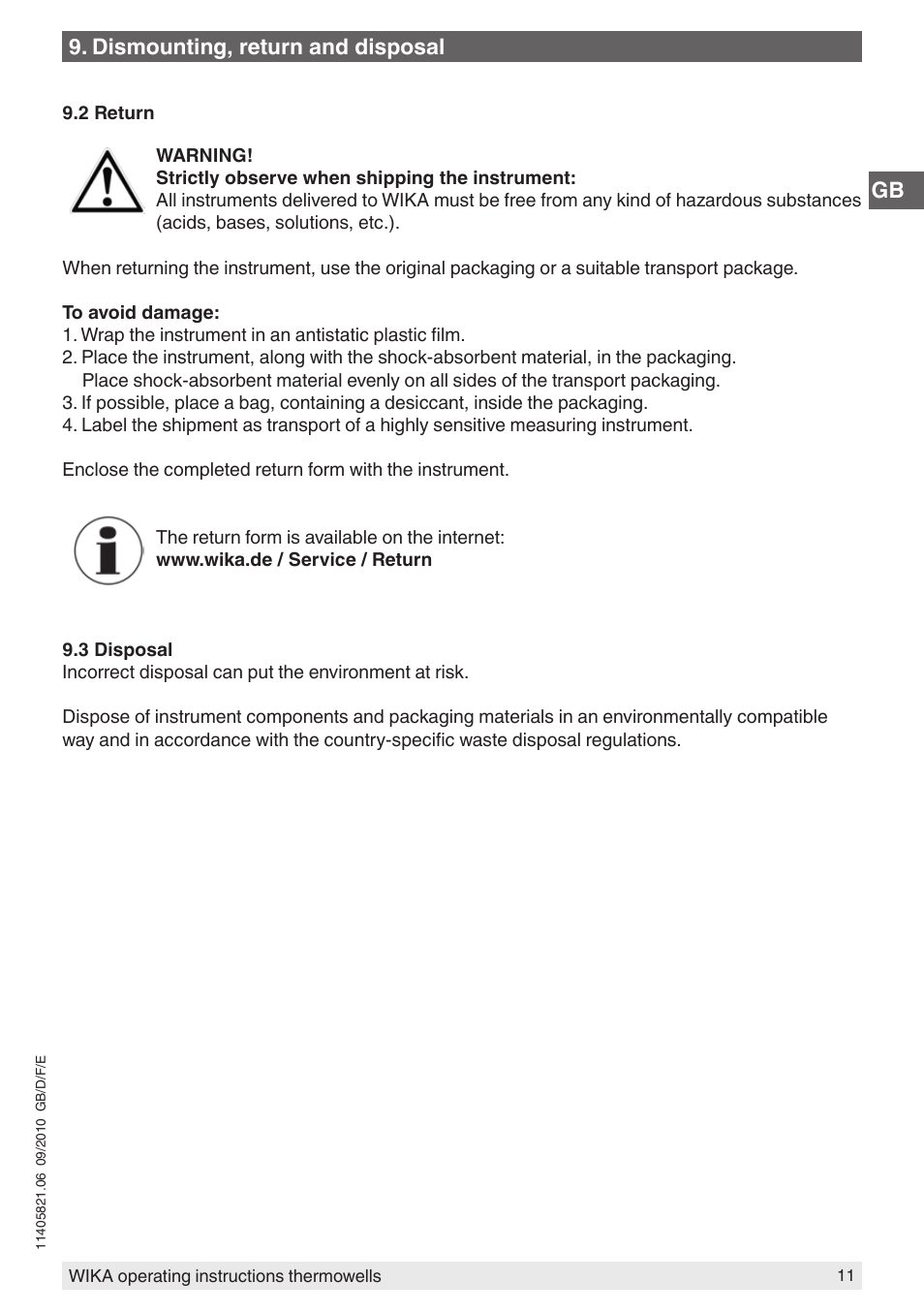 WIKA TW10-P User Manual | Page 11 / 44
