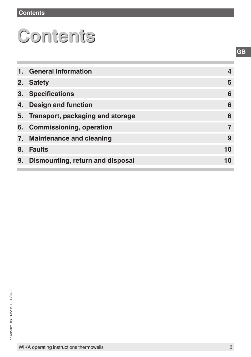 WIKA TW10-P User Manual | Page 3 / 44