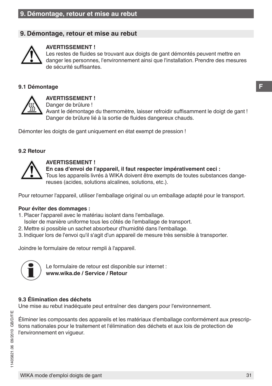 WIKA TW10-P User Manual | Page 31 / 44