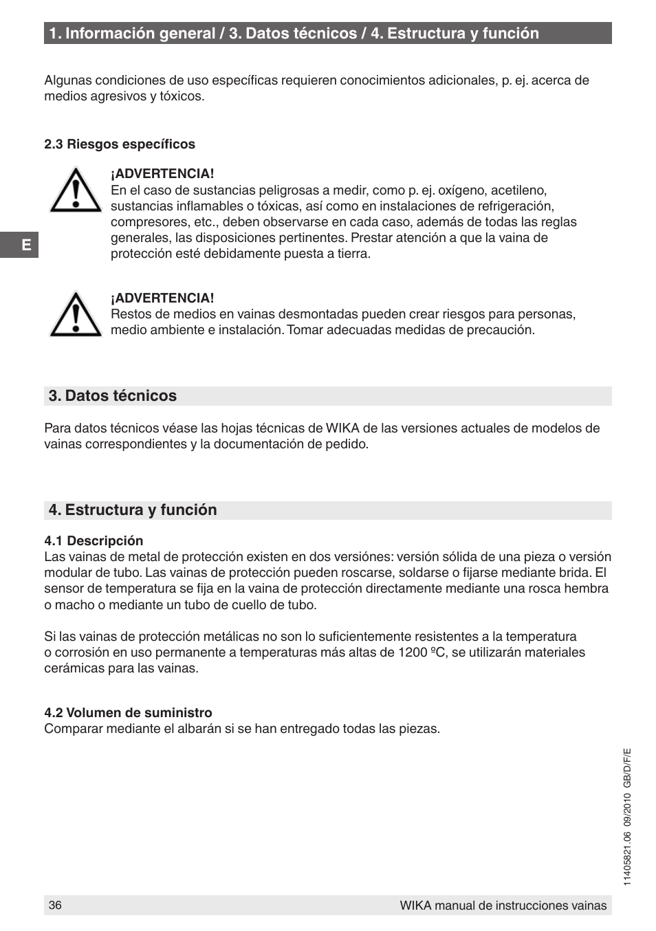 WIKA TW10-P User Manual | Page 36 / 44