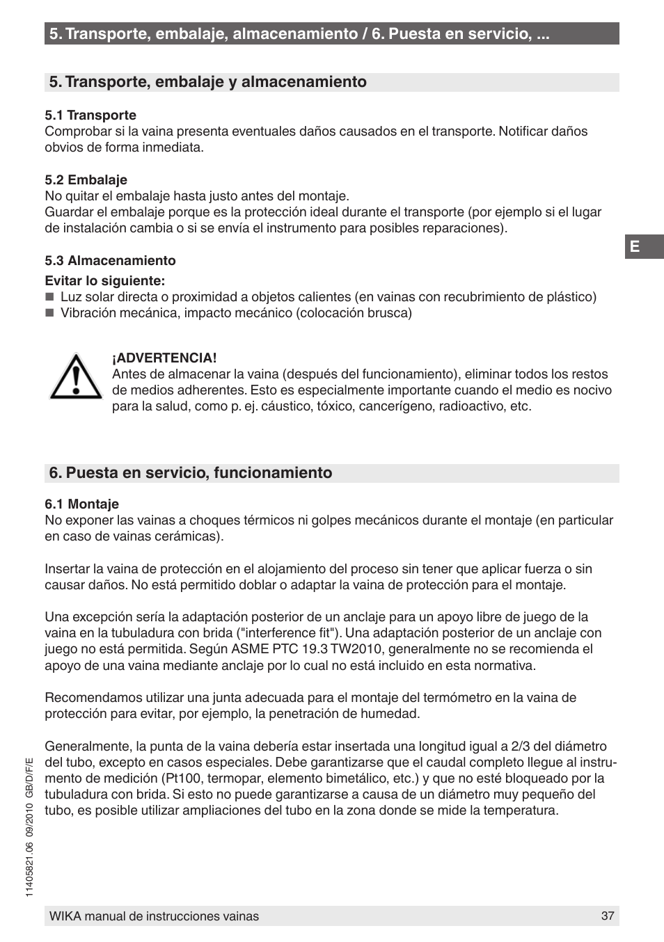WIKA TW10-P User Manual | Page 37 / 44