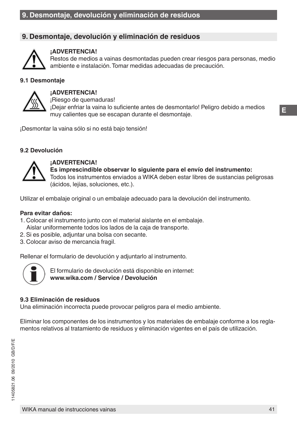 WIKA TW10-P User Manual | Page 41 / 44