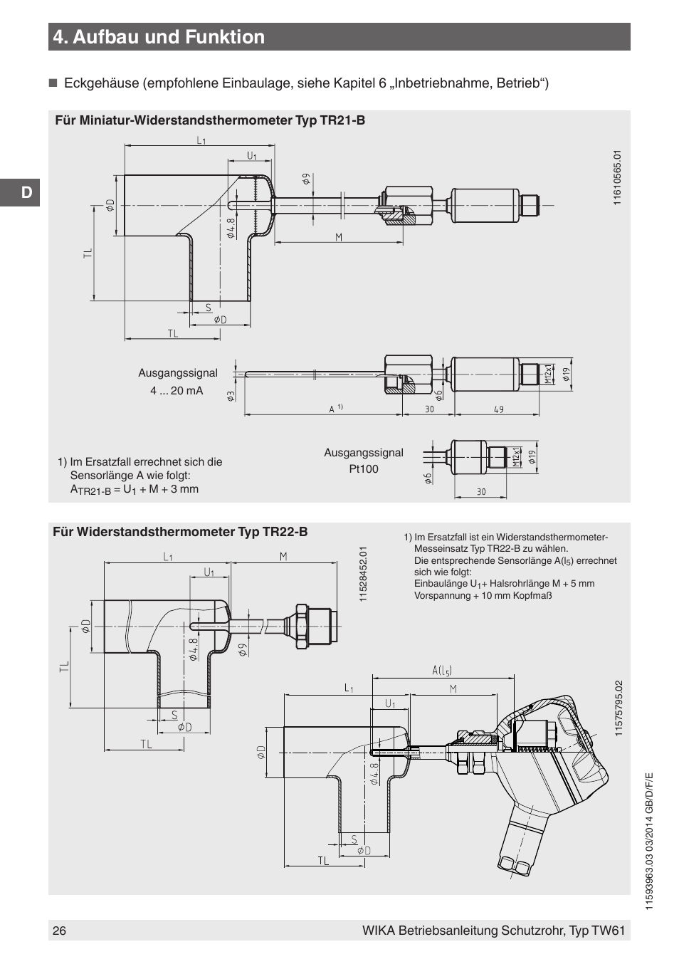 Aufbau und funktion | WIKA TW61 User Manual | Page 26 / 68