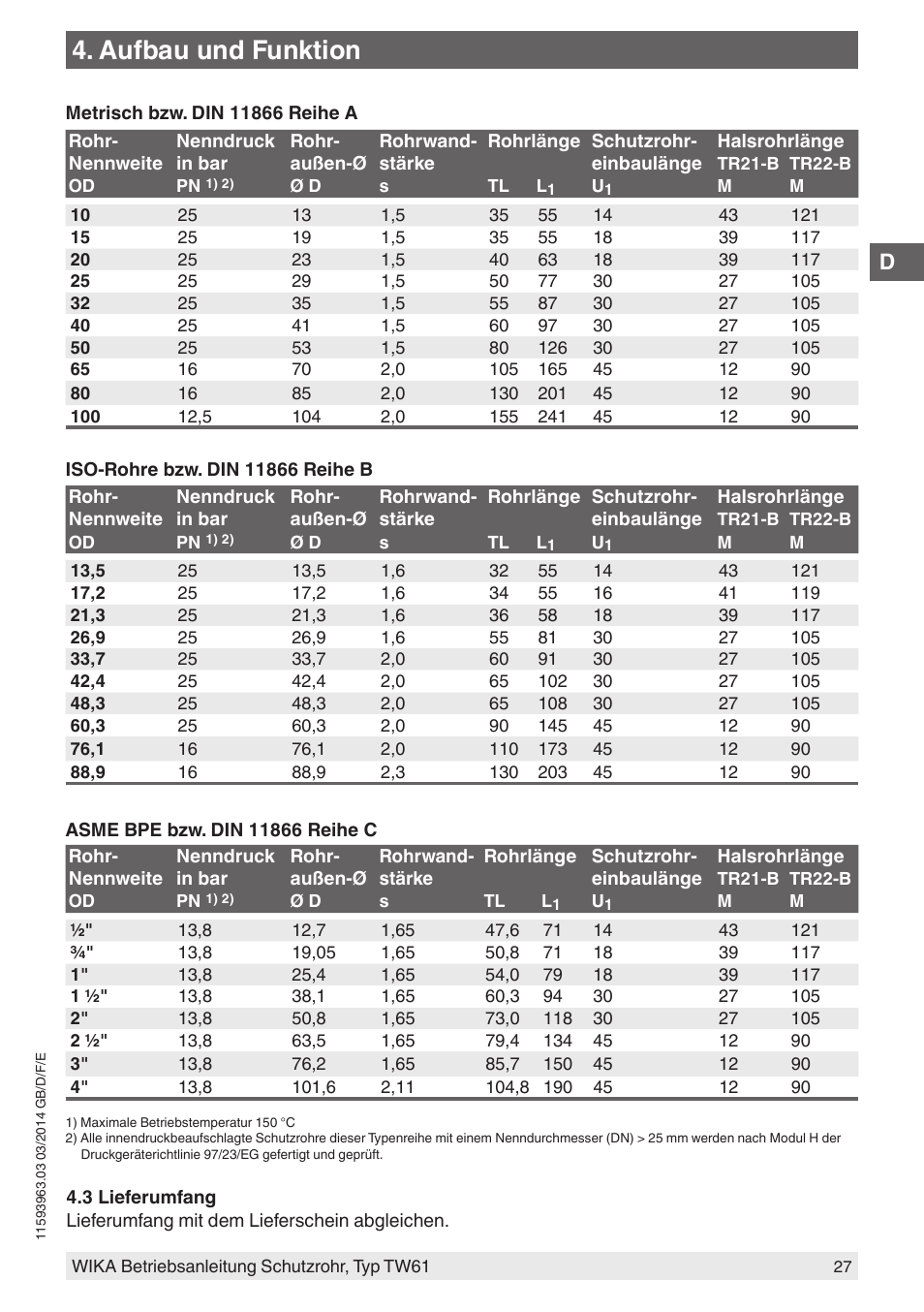 Aufbau und funktion | WIKA TW61 User Manual | Page 27 / 68