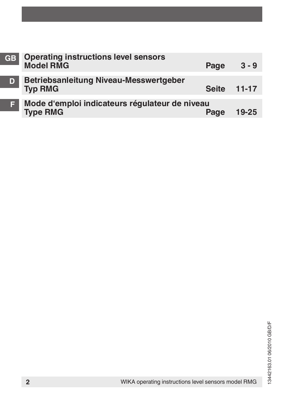 WIKA FLR User Manual | Page 2 / 28