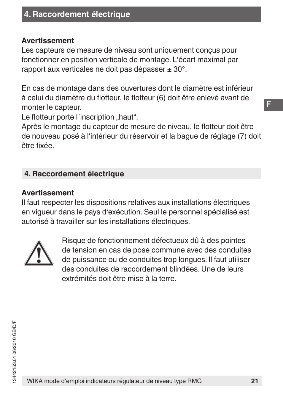 WIKA FLR User Manual | Page 21 / 28