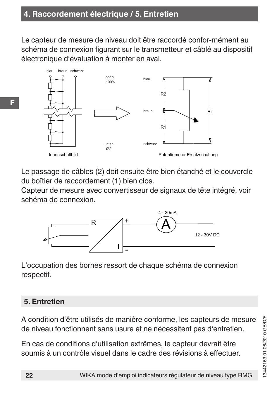Wartung, Funktionsprüfung, Seite 2 von 12 | WIKA FLR User Manual | Page 22 / 28