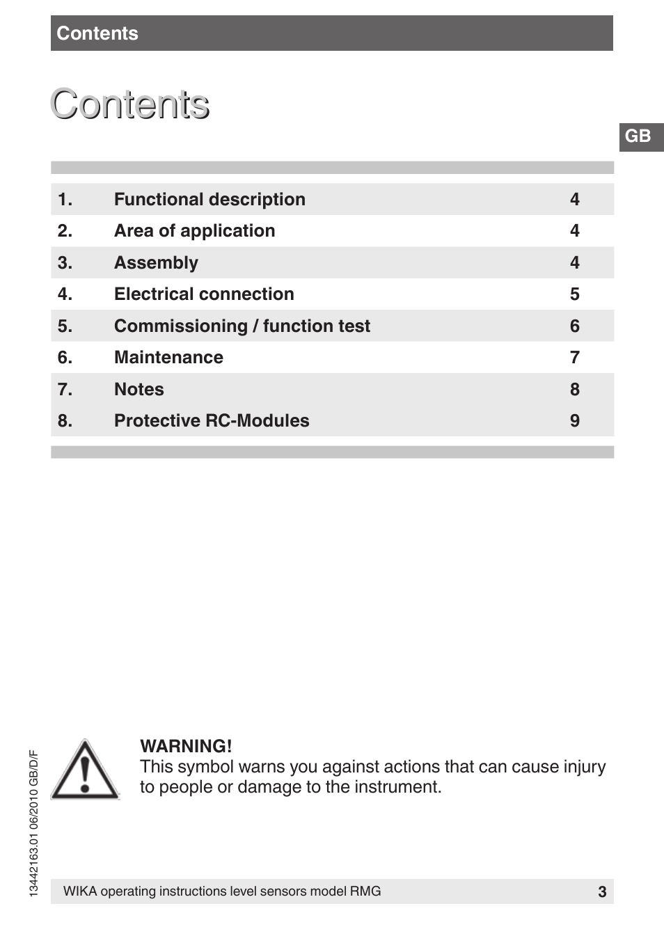 WIKA FLR User Manual | Page 3 / 28