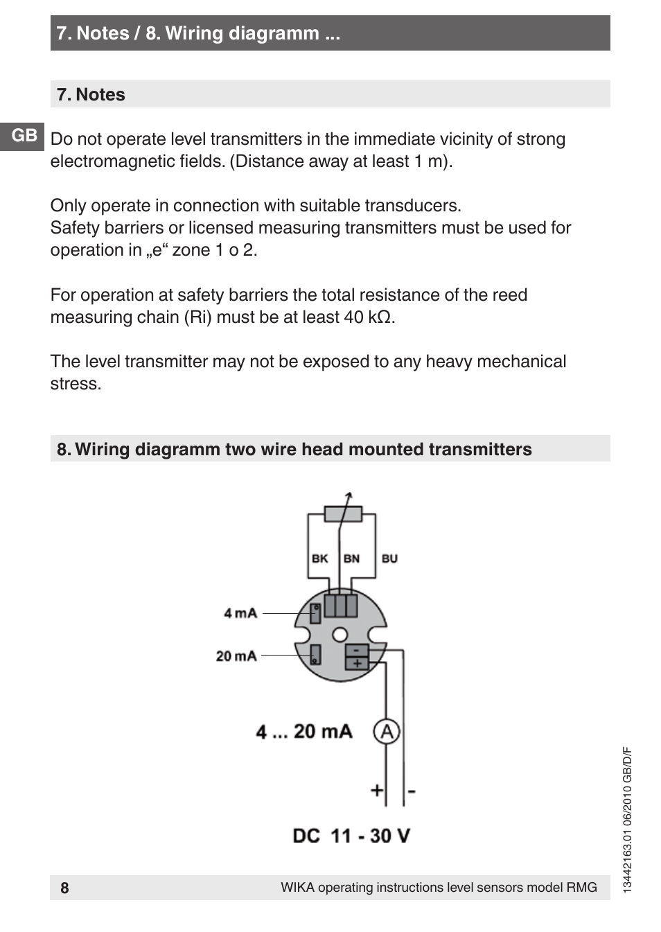 WIKA FLR User Manual | Page 8 / 28