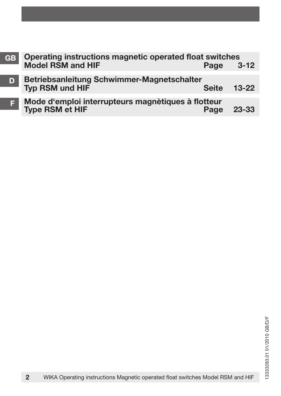 WIKA HIF User Manual | Page 2 / 36