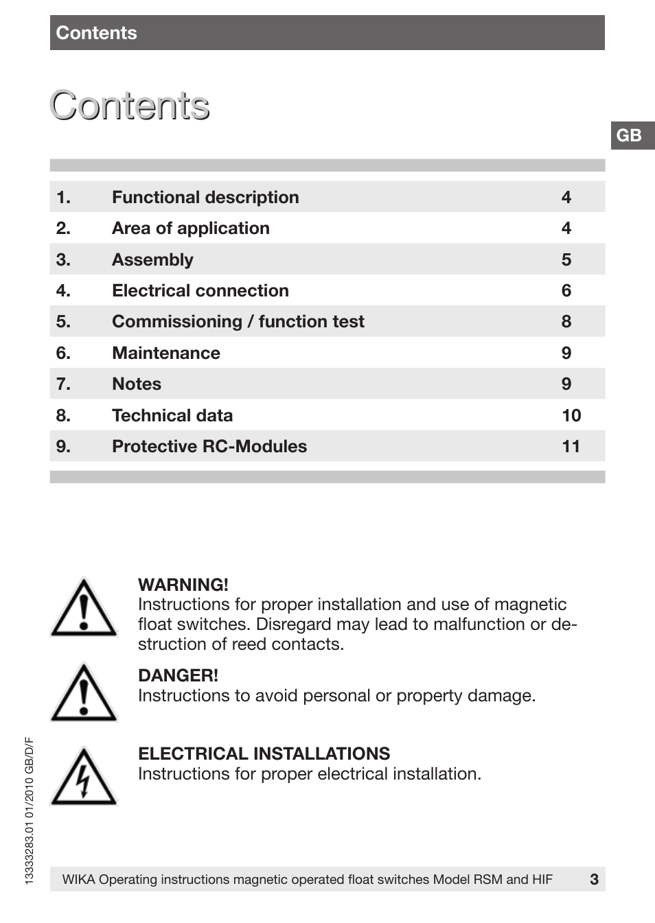WIKA HIF User Manual | Page 3 / 36