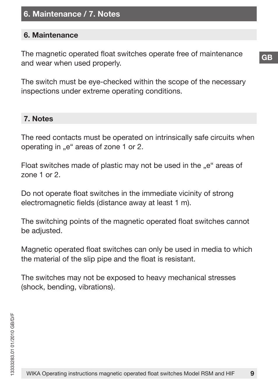 WIKA HIF User Manual | Page 9 / 36