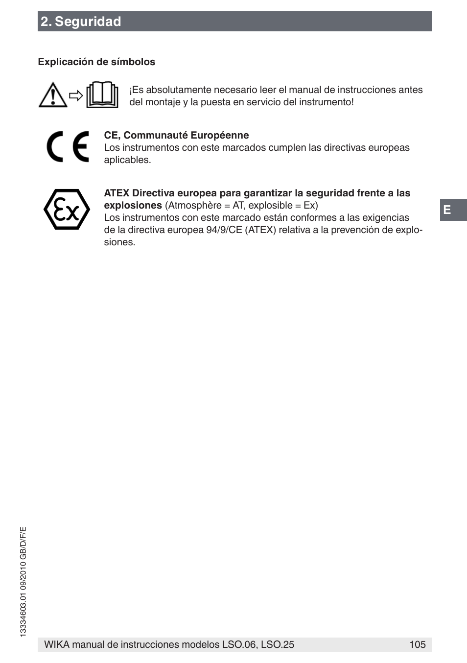 Seguridad | WIKA LSO.25 User Manual | Page 105 / 132