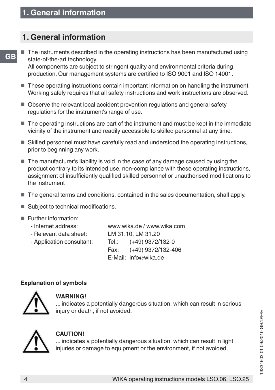 General information | WIKA LSO.25 User Manual | Page 4 / 132