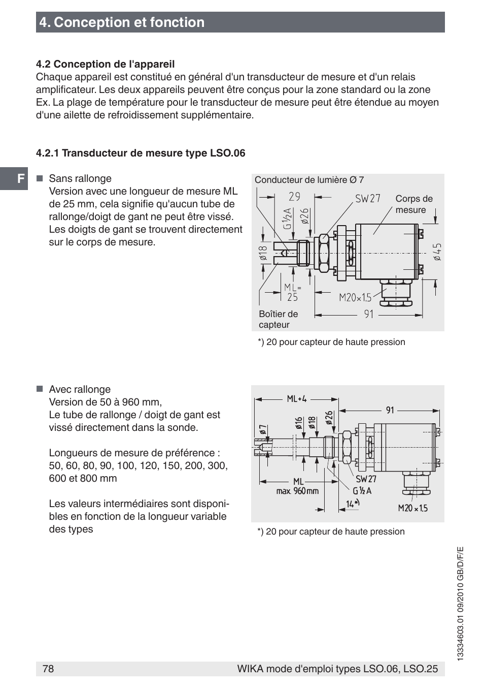 Conception et fonction | WIKA LSO.25 User Manual | Page 78 / 132