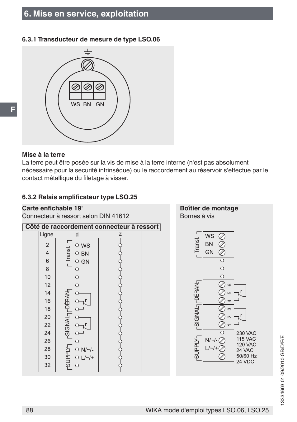 Mise en service, exploitation | WIKA LSO.25 User Manual | Page 88 / 132