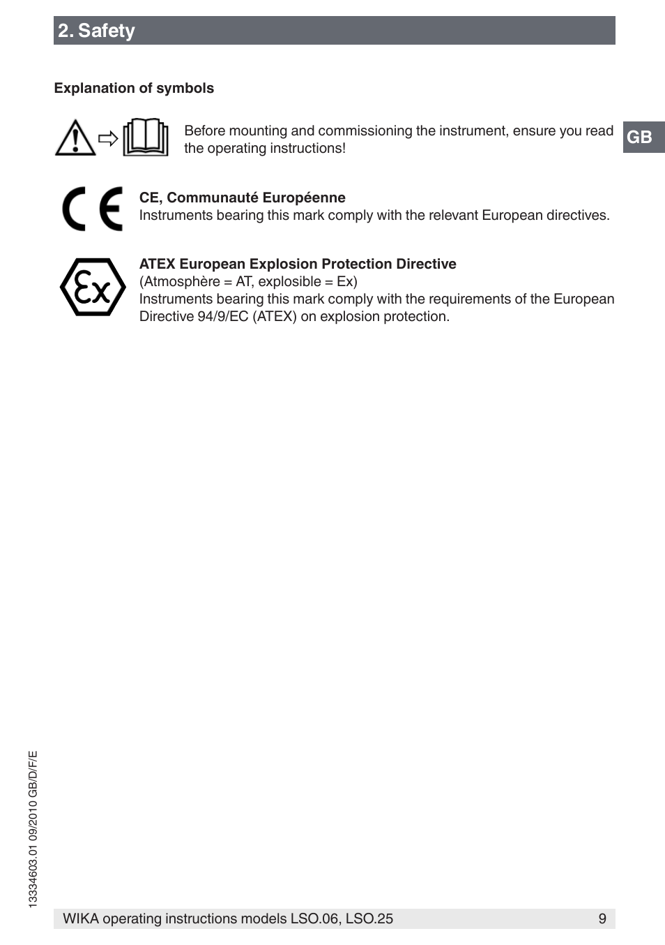 Safety | WIKA LSO.25 User Manual | Page 9 / 132