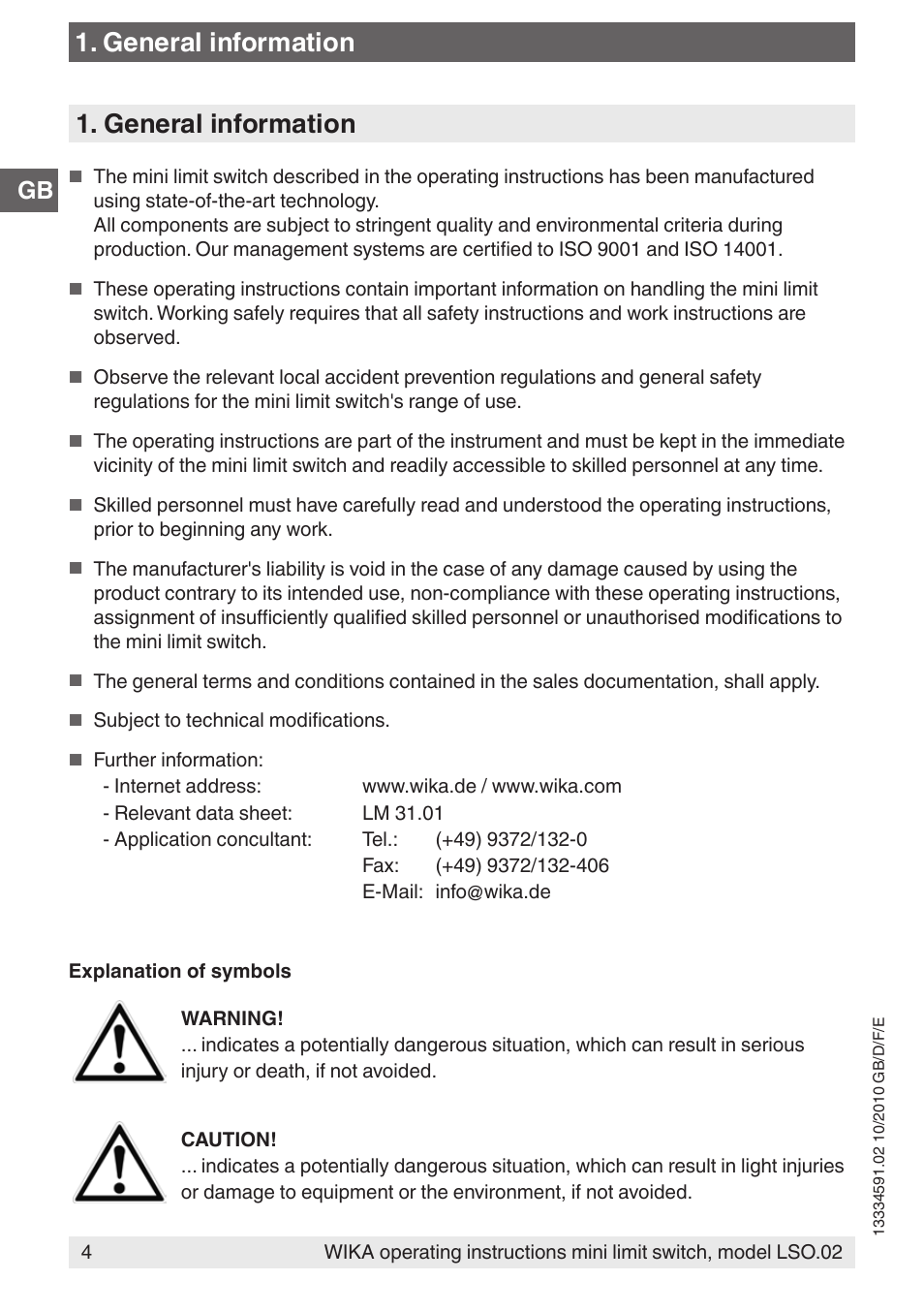 General information | WIKA OLS-C20 User Manual | Page 4 / 60